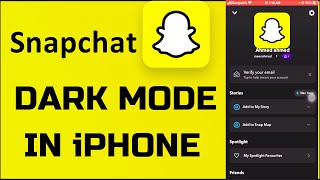How To Get Dark Mode On Snapchat iPhone (2022) | enable dark mode on snapchat in iPhone