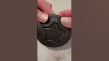 Squid Game Black Star ⭐️ Polymer Clay Dalgona Cookie Challenge  #shorts #dalgona #squidgame