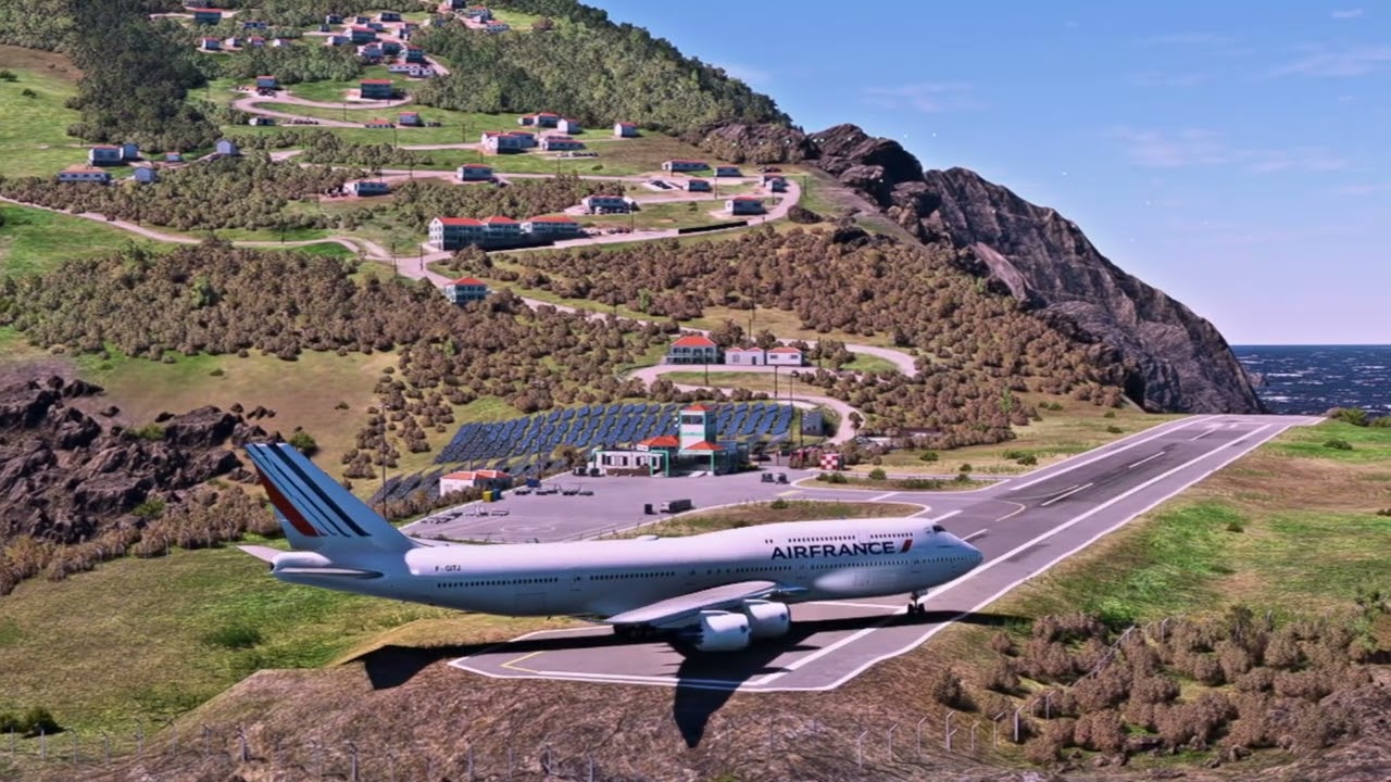 Impossible Takeoff! Air France Boeing 747 on an Extreme Cliffside Runway | MSFS Realistic Flight