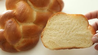 6가닥으로 땋아 만드는 부드러운 할라브레드/Challah Bread/유대인빵/할라빵/Hefezopf