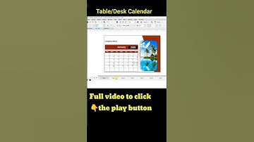 Table / Desk calendar design in Coreldraw @PKGraphics054