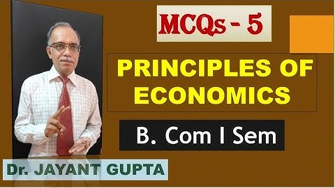 MCQs-5 B.Com.-1 Sem. Principles of Economics (Indifference Curve)