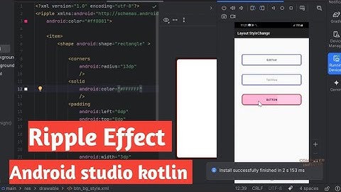 Ripple Effect in Android Studio | Kotlin Button Ripple Effect Tutorial (Beginner Friendly)