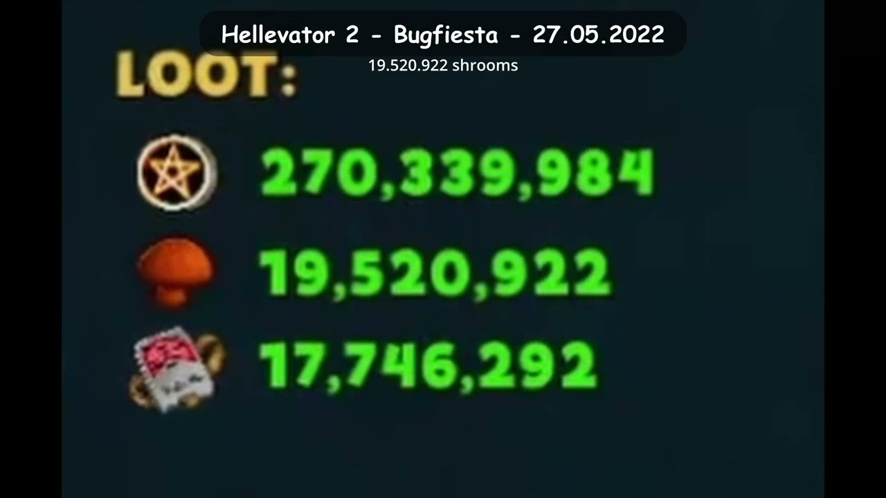 more then 19 million mushrooms - Shakes & Fidget - Guild Event Hellevator 2 - floor 99