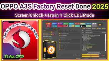 Oppo A3S Unlock With Unlock Tool 2025 | OPPO A3S Hard Reset | Oppo A3S Reset by unlock tool |