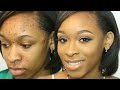 How To Cover Acne Scars and Bumps| NATURAL PROM 2017 MAKEUP | MAKEOVER MONDAY
