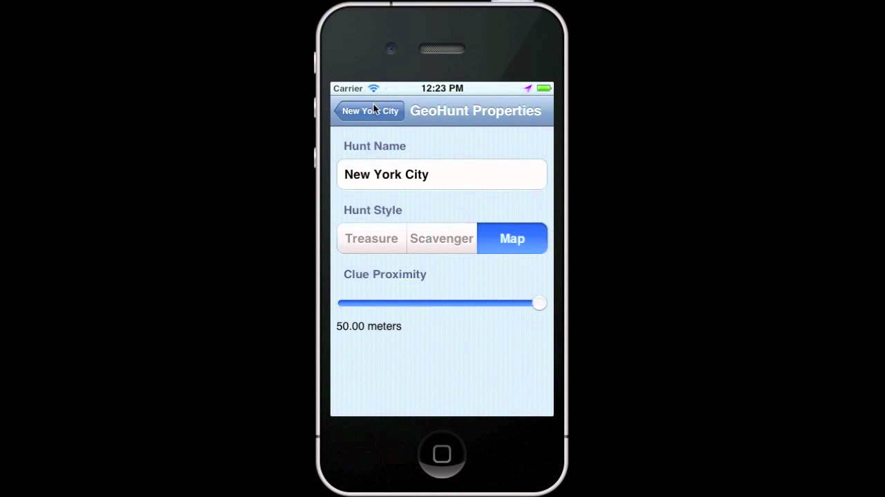 Geohunt Tutorial GeoHunt Version 1.1.0 iPhone Demo - YouTube
