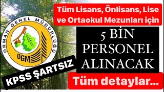 Kpss Şartı Olmadan 5 Bi̇n Personel Alimi Yapilacaktüm Ortaokul-Lise-Önlisans-Lisans Mezunları