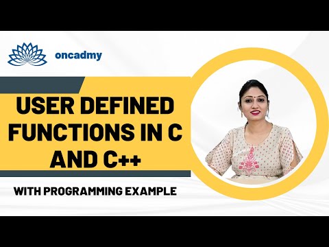 Types of User Defined Functions #oncadmy #C++tutorial