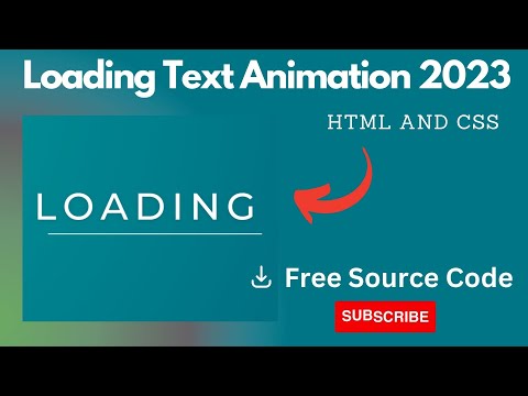 2023 Loading Text Animation Using HTML, CSS, and JavaScript with Code | 2023 Loading Text Animation