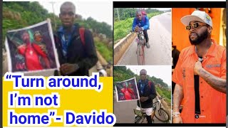 Reactions trail Davido’s response to dehard fan who’s riding bicycle from Benue to Lagos to see him