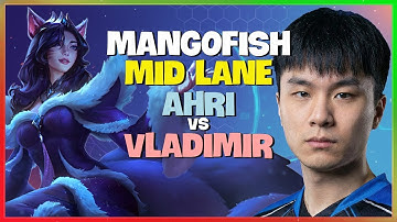 Challenger MangoFish Unleashes Ahri: Mid Lane Masterclass for Improvement (Engsub)