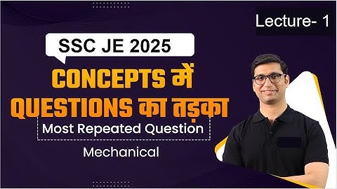 "Thermal Engineering Concepts with Questions for SSC JE 2025 | lecture-1