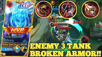 ENEMY 3 TANKER BROKEN ARMOR‼️| BEST BUILD X-BORG 2023 | BUILD X-BORG TERSAKIT 2023