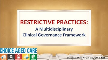 Restrictive Practices video with Dr Manique Wijesinghe