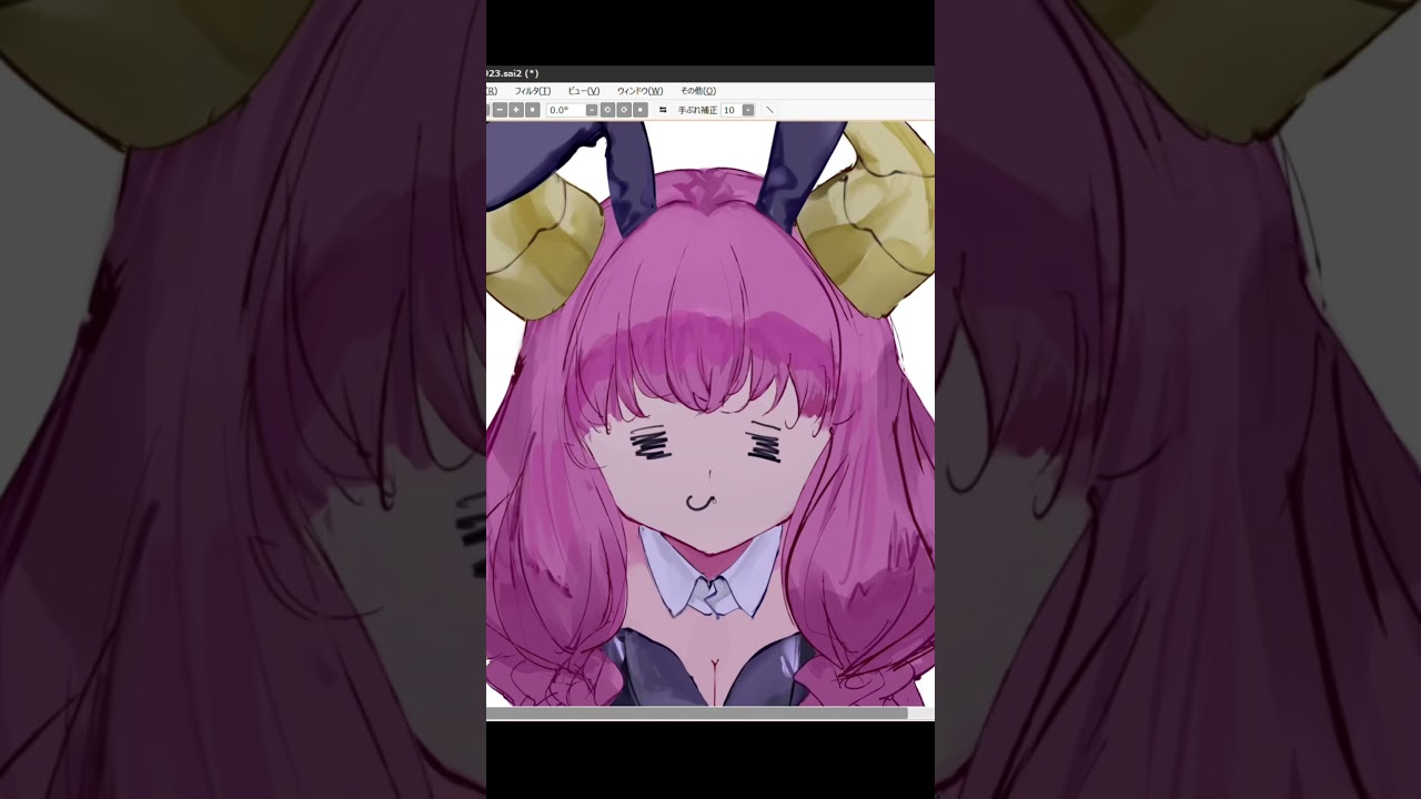 アウラの顔の描き方【illustration making 】#shorts