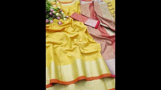 Soft Cotton Silk Saree And Contrast Pallu Single price 349/- || New Arrived  Cotton Silk saree||2020 screenshot 5