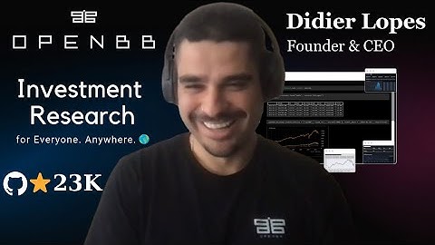 Open source interviews #20 - Didier Lopes, founder of OpenBB