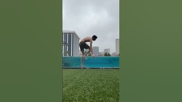 Cold Plunge during cold weather! #shorts #fitness #gym #reels #motivation #motivational