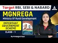 Mgnrega  1  ministry of rural development  important government scheme  target rbi nabard sebi