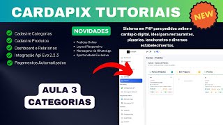 Aula 3 - Gerenciamento de Categorias do CardapiX - Sistema para pedidos online e cardápio digital