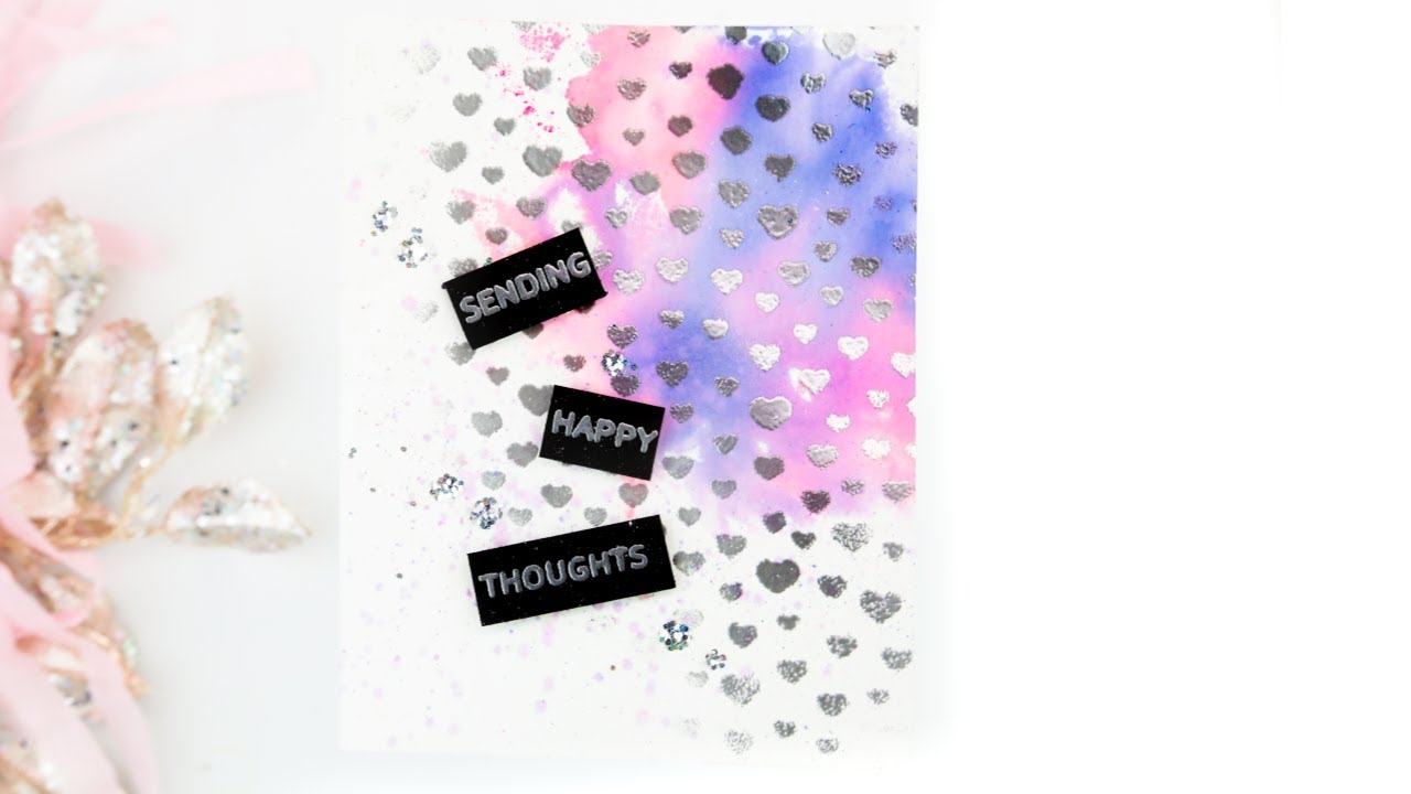 Heat Embossing with Stencils - YouTube