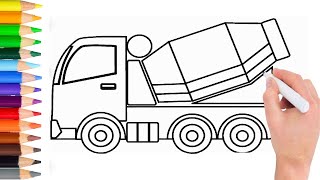 truck drawing draw easy step very simple