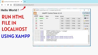 how to run html file in localhost using xampp | how to open html file in browser