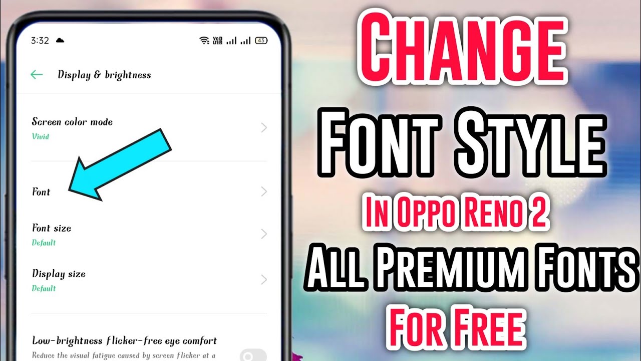 How To Change Font Style In Oppo Reno 2 ll
