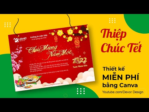 Video Cách thiết kế thiệp chúc tết Online bằng Canva miễn... - youtube