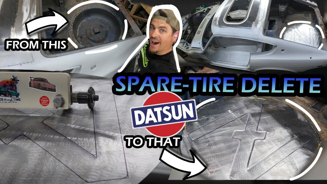 Spare Wheel Rusted $300-DATSUN(SPARE TIRE RUST DELETE ) CUSTOM PANEL FAB. (PART 39) - YouTube