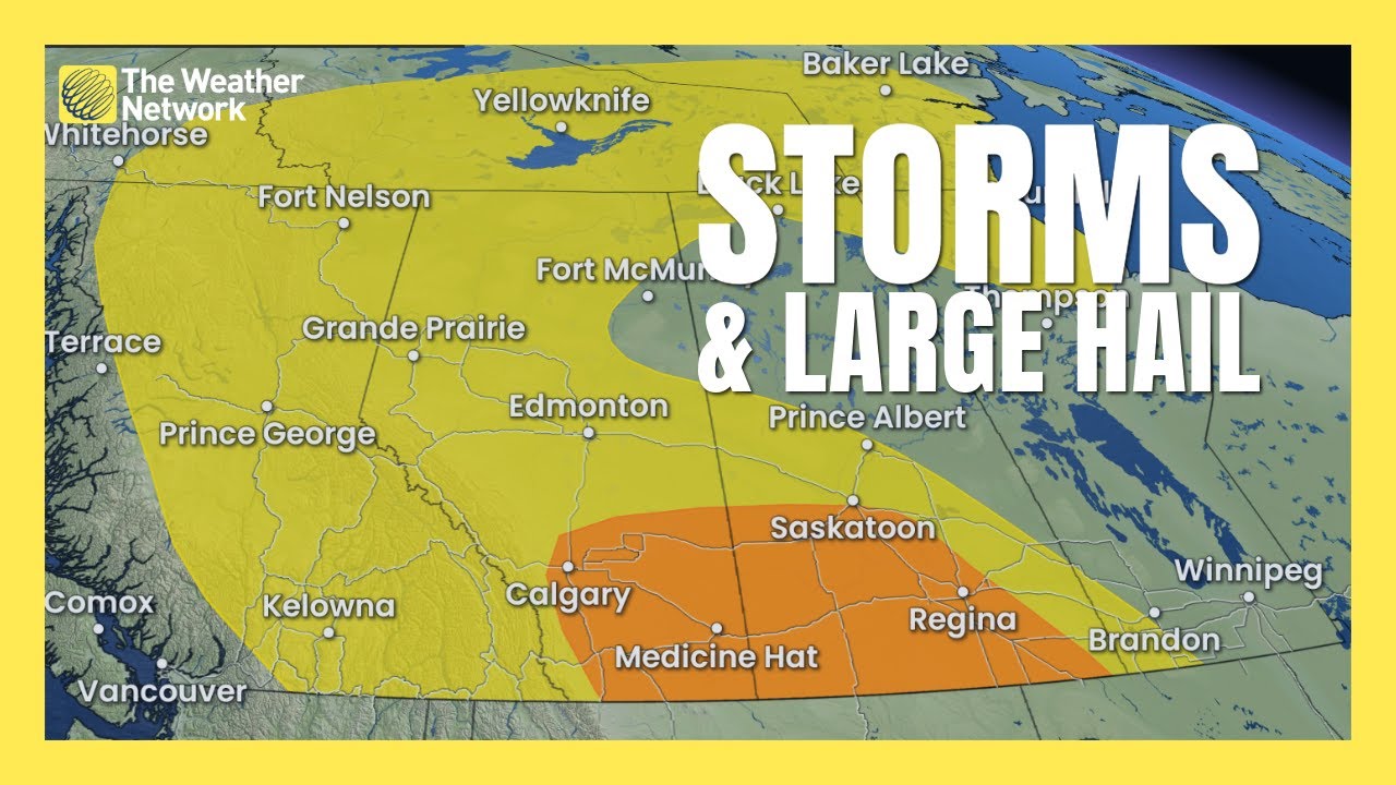 Alberta Storms Bring Large Hail and Some Much Needed Rain | #forecast ...