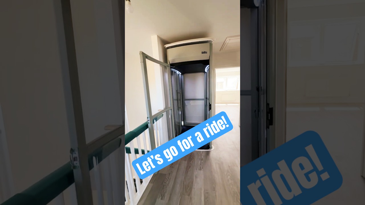POV - Travelling in a Stiltz Trio Plus Through Car Home Lift With Powered Doors #homeelevator