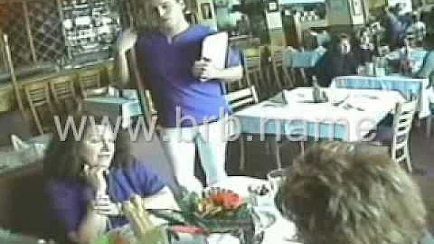 Waiter surprises the ladies with his HUGE ... [Very Funny!]