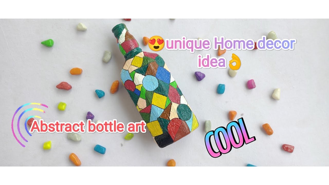 Abstract Bottle Art| Unique Home Decor Idea | Best out of waste ...
