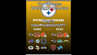 Steelers 2025-2026 Regular Season Schedule#steelers #nfl #shorts #herewego