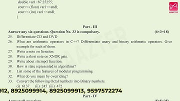 11th Std Computer Science | Halfyearly Exam | Model question paper 2025 | Original pattern |