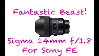 Fantastic Beast Sigma 14mm F 1 8 Art Lens For Sony Fe Mount Cameras Youtube Fantastic Beast Sigma 14mm F 1 8 Art Lens For Sony Fe Mount Cameras Youtube
