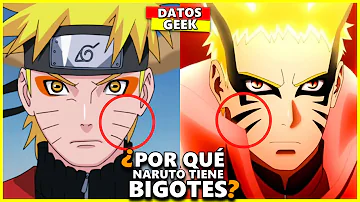 ¿Por qué la cara de Naruto tiene bigotes?