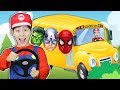 슈퍼히어로와 버스 타고 학교가요. 영어동요 Superhero Wheels on the Bus |  Nursery Rhymes & Kids Songs 마슈토이