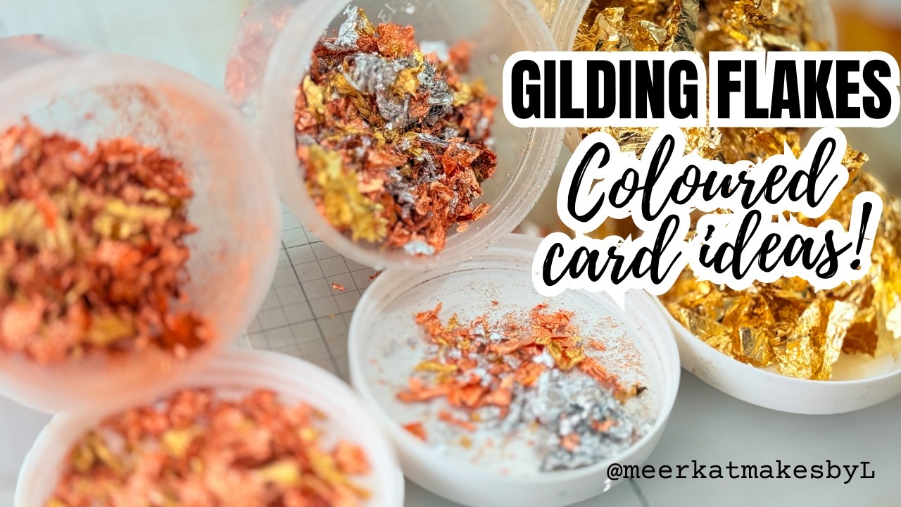 Используйте золоченые хлопья с цветным картоном! Легкое и веселое изготовление открыток! #открытк...