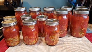 Canning Homemade Vegetable Soup Easy For Beginners/No Meat