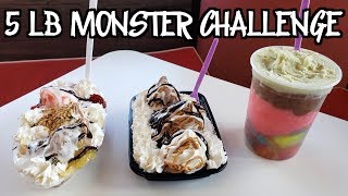 5 Pound Monster Challenge At Cjs Italian Ice And Custard Las Vegas Freak Eating