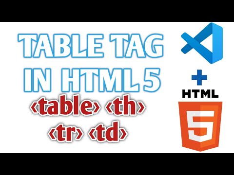 How to use Table Tag in Html Using visual studio code [ HTML VSCODE ...