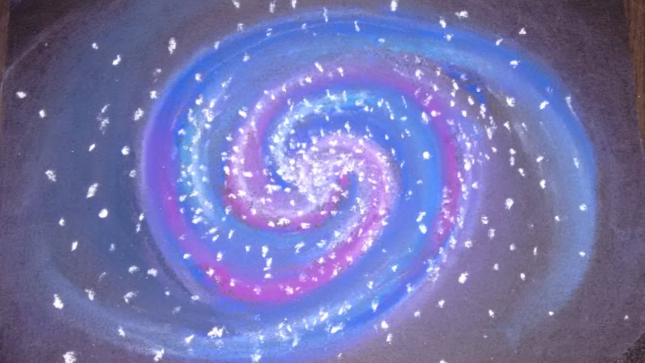 How to draw a Galaxy with Chalk Pastels | Saminspire - YouTube