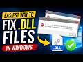 Fix any missing dll files in Windows | dll missing file error | dll files missing | dll fix