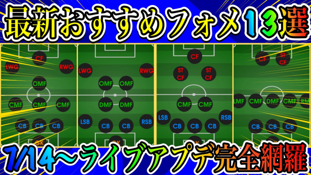 最新 遂に0cfフォメが登場 最強ベースチームはどこ おすすめフォーメーション16選 Efootball22 Youtube