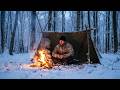 ❄️ 3 Days Alone in Winter Survival 🔥 Deep Snow Bushcraft at -8°C