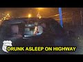 DRUNK Woman Falls ASLEEP At Wheel Facing Wrong Way On HIGHWAY