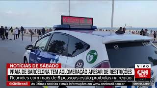 Aglomeração em praia de Barcelona apesar de restrições | AS Últimas Notícias